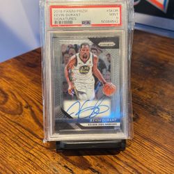 2018 Panini Prizm Kevin Durant Signatures PSA 9 s-KDR