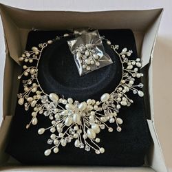 Fashion Pearl Necklace And Earring Jewelry Set