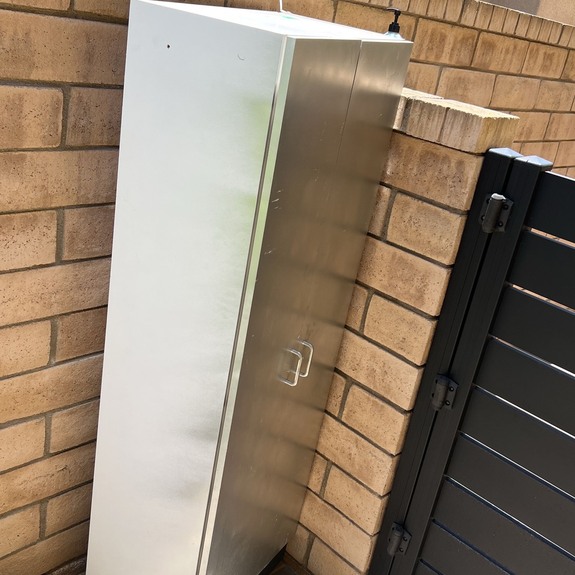 Six Foot ~6’ Garage Storage Closet Cupboard Silver Front