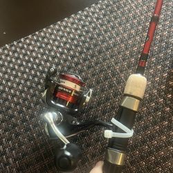 Shimano Rod&reel Combo. Length 5‘6. Line Mono:2-6 Power, Pro:5-10lb. Lure WT: 1/32-3/16oz Power:Ultra light Action:Fast