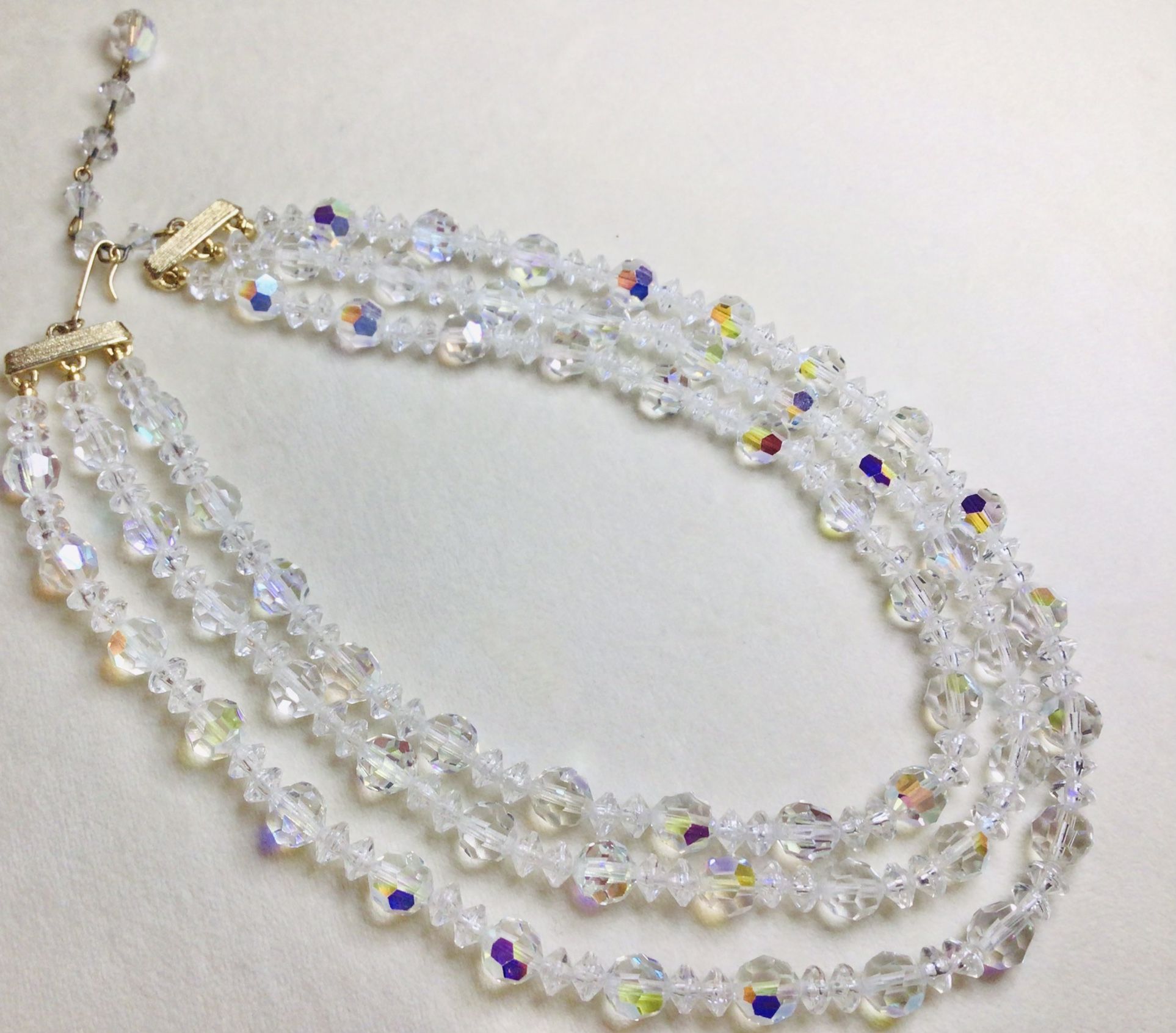 Gold Toned Crystal Choker Necklace