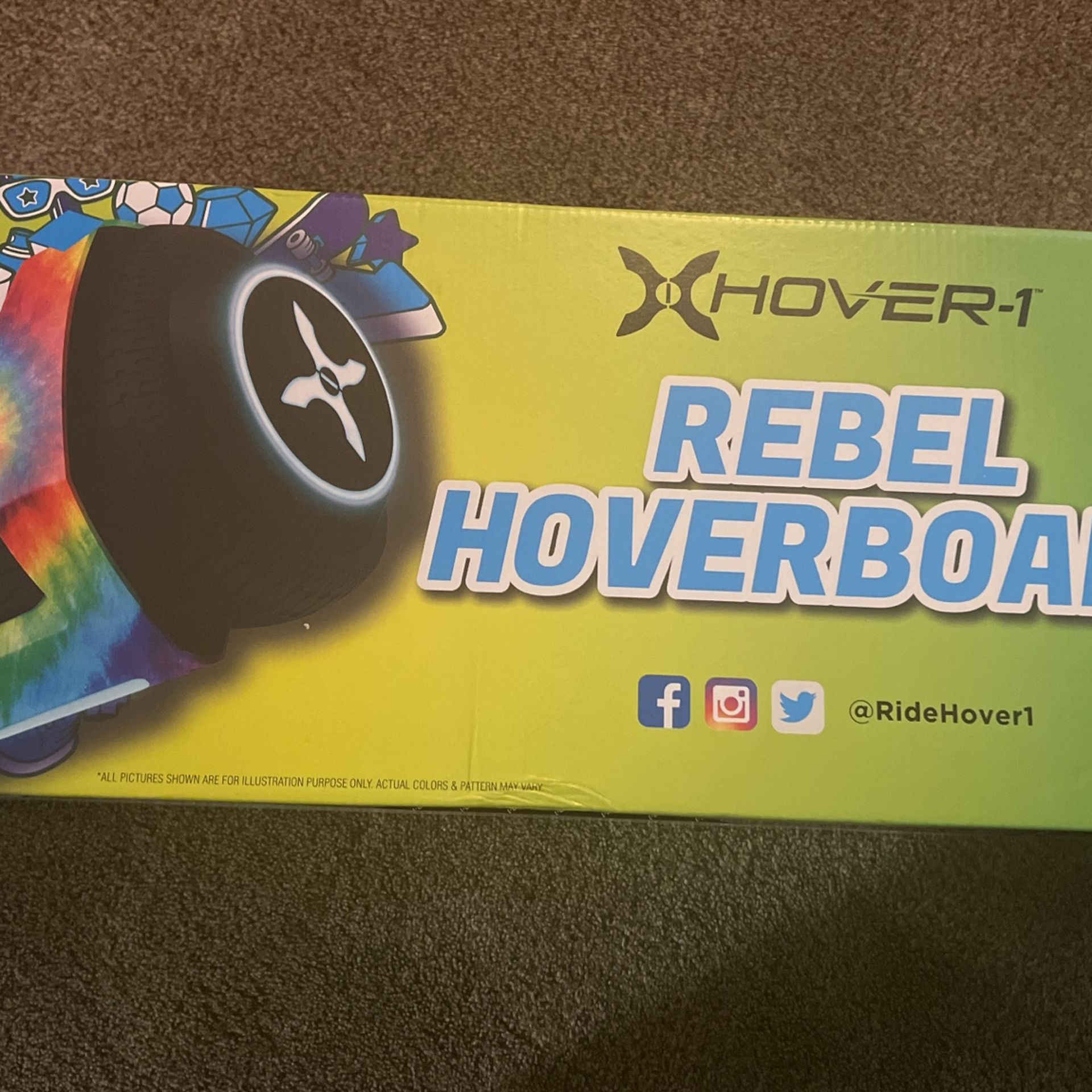 Tie Die Rainbow Hoverboard