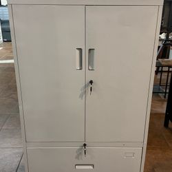 🔥Special Discount 🔥Metal Storage Cabinet with Drawer,52" H*32" W*16" D File Cabinets,Steel Locking Storage Cabinet with Doors and Shelves for Home,O