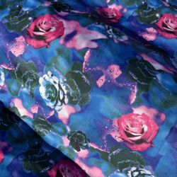 Dead stock fabric neon surreal rose print 4 way stretch spandex 2 yards. SO COOL