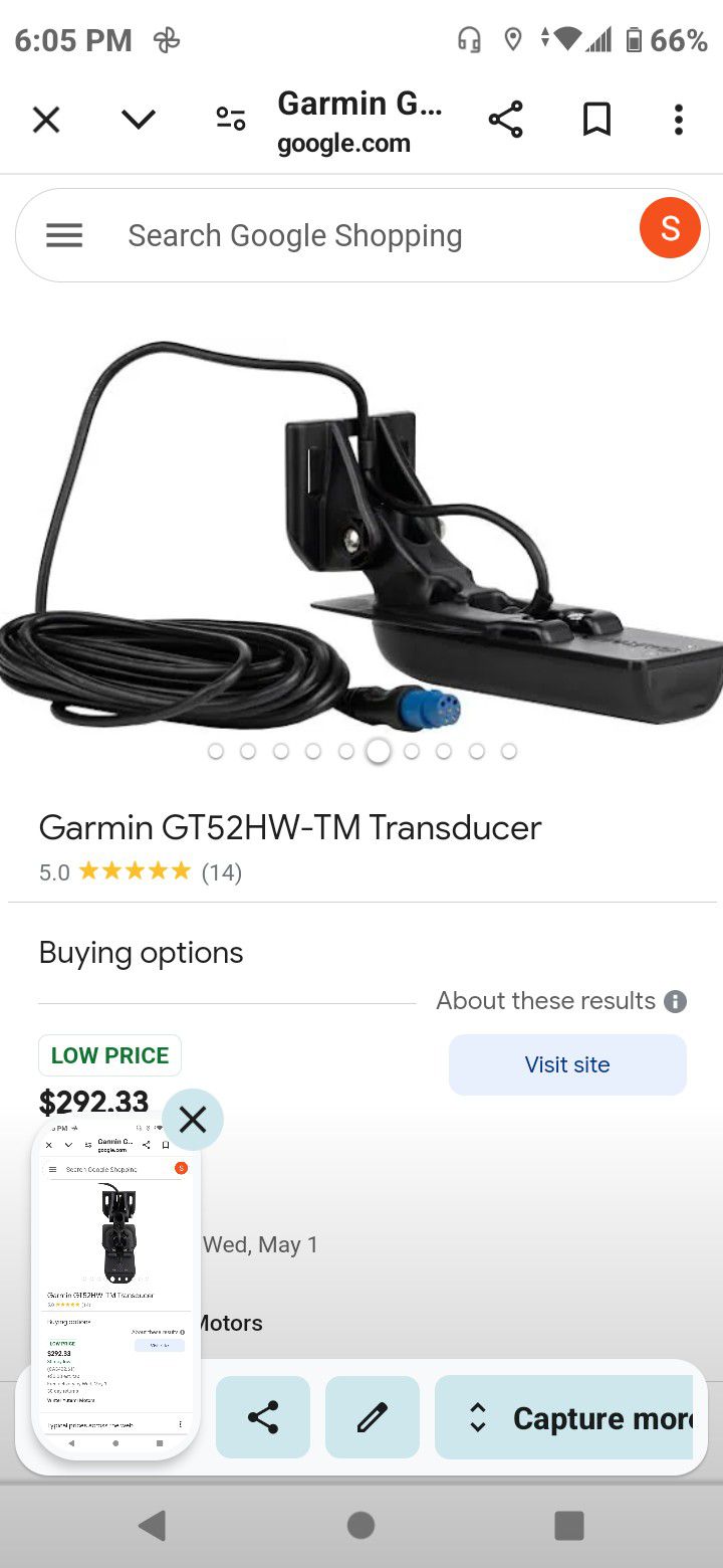 Garmin GT52HW -TM  CHIRP/ ClearVu and SideVu Transducer 