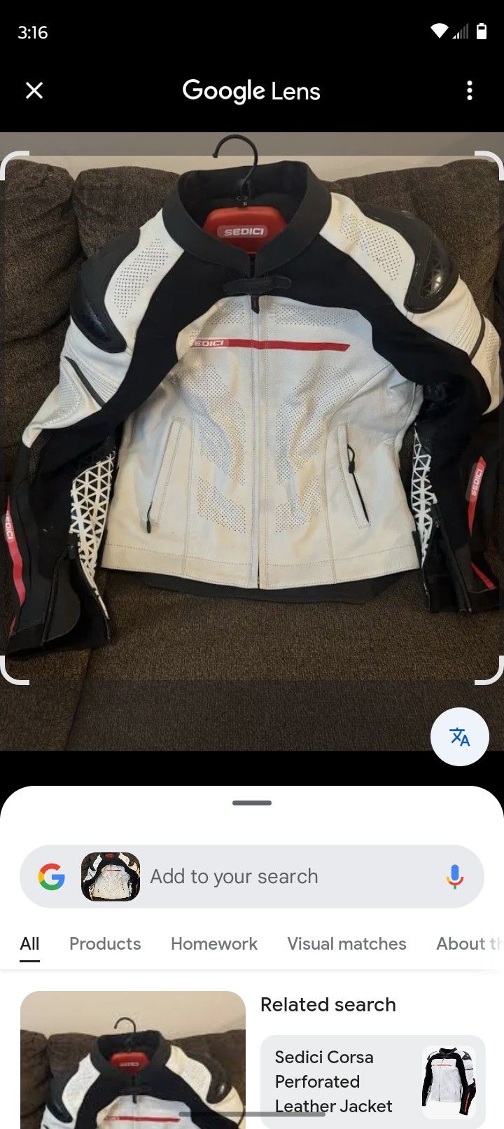 Sedici Corsa Leather Jacket Men's 2x