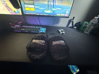 Balenciaga Fur slide Sandal Black