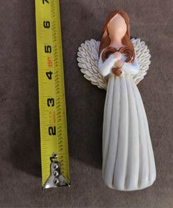 Angel Figurine with Wings and White Gown