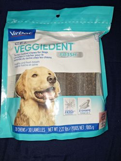 Virbac CET Veggiedent FR3SH Tartar Control Chews for Dogs Large (30 count)