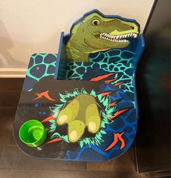 Dinosaur Kids Desk & Chair with Storage Bin –