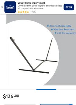 Style Selections 15-ft L Metal Hammock Stand