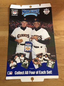 Vintage Mothers Cookies Baseball Card Display San Francisco Giants