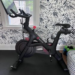 Peloton Bike With All Peloton Accessories - Mat, 3lb Weights, Headphones
