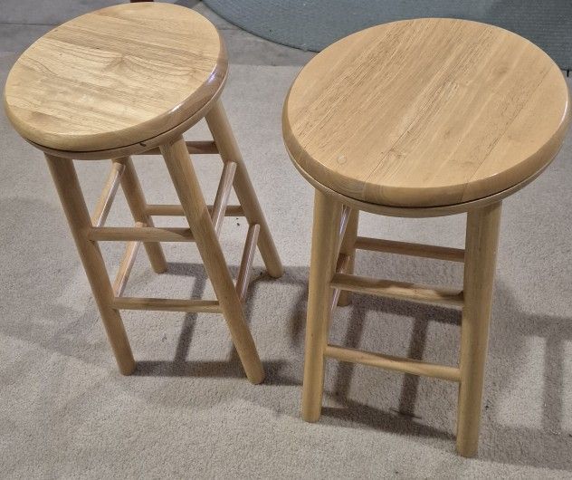 Pair Of Winsome Wood Swivel Stools