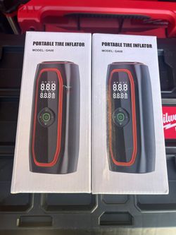 Portable Car Tyre Inflator Air Compressor,220Psi 7500mAh Cordless & 12V Electric Tyre Pump with Digital Pressure Gauge, Auto Shut Off, LED Light, Fast