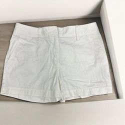 Vintage Tommy Shorts Womens 8 White Janie Fit Chino Flat Front Mid Rise 32x4