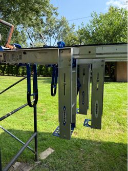 Siding Werner pump jacks for scaffolding