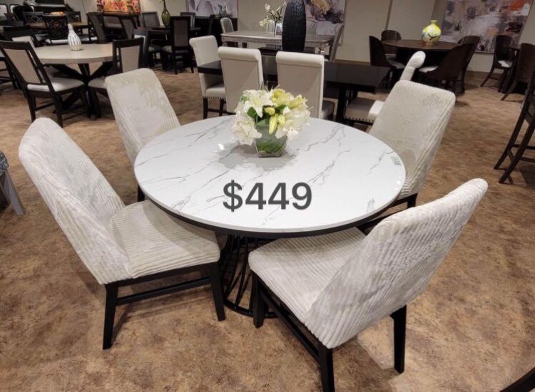 $449 No Tax 5-Pc Dining Set