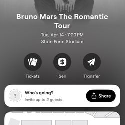 Bruno Mars Romantic Tour Floor Tickets 