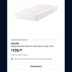IKEA Twin Boxspring/ Mattress Base 