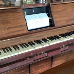 Player piano and bench