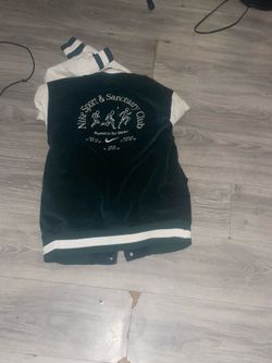 nike green varsity jacket
