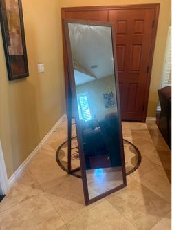 Wooden Cheval Floor Mirror