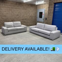 Beige Couch Sofa and Loveseat Set (DELIVERY AVAILABLE! 🚛💨)