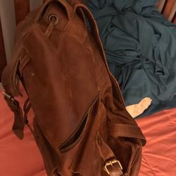 Men’s Retro Leather Backpack 