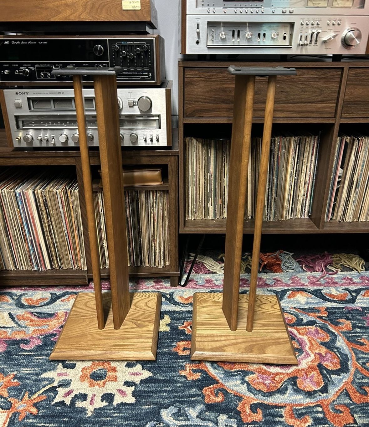 Real Wood Vintage Speaker Stands