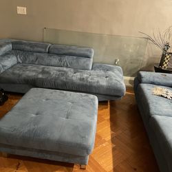 Sky Blue Sofa 