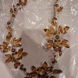 Amber Floral Necklace