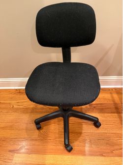 Basic Black Rolling Desk Chair / Task Chair