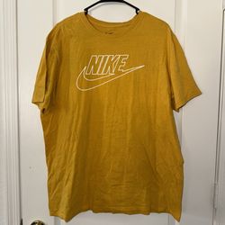 Nike Logo Yellow Athletic Short Sleeve Shirt