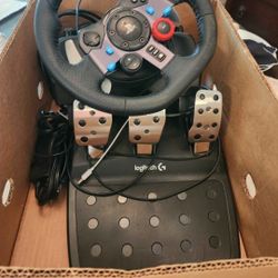Play station steering wheel and gears
