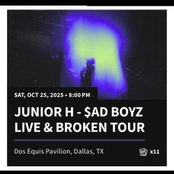 2 Junior H tickets with Insurance  