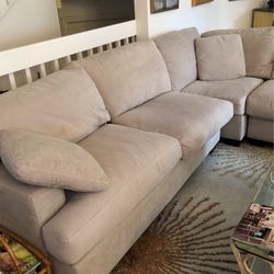 Z Gallery Overstuffed Taupe Or Lt. Grey Gorgeous Sofa
