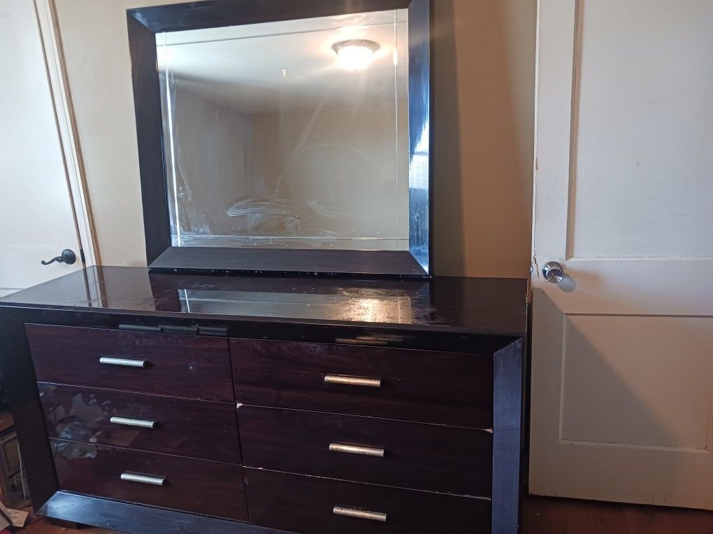 Two Dressars And One Big Dresser with mirror 