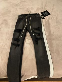 $350 Mostly Heard Rarely Seen Half Jean Half Jogger Pants Large