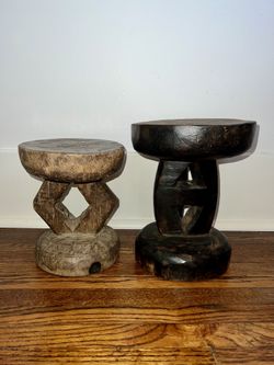 Pure Wooden African Statuettes/Candle Holders