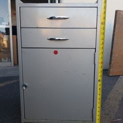 Stacor Metal 3 Levels Drawers Open Door Storage Wheels USA