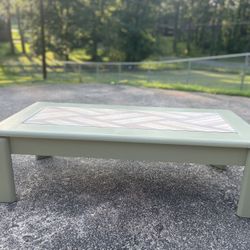 Wood coffee table