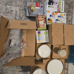 New kitchen items bundle – glasses, bowls, chopper, scale