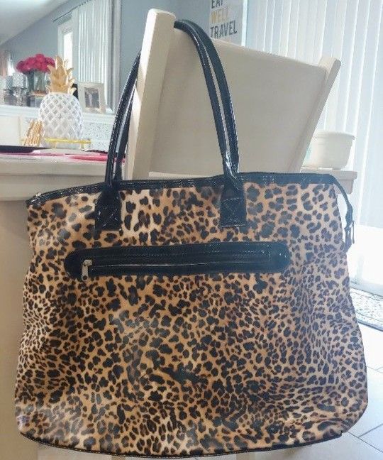 Large Leopard Tote Bag 