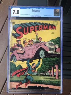 Superman #19 (1942) CGC 7.0 — O/w To White Pages; Jerry Siegel & Joe Shutter