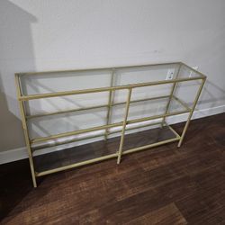 Metal and Glass Console Table