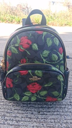 Coach Mini Backpack Floral Rose Print