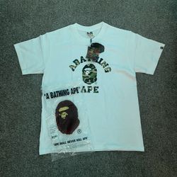 White Bape Shirt Size Medium 