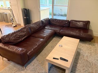 Scandinavian Designs Peruna Genuine Leather Sectional — Retails $3,999