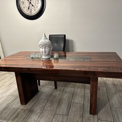 Heavy Wood Dining Table- NO CHAIRS